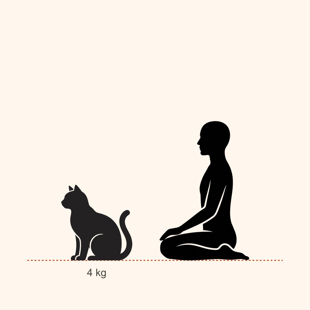 Korat için yaklaşık boy karşılaştırması