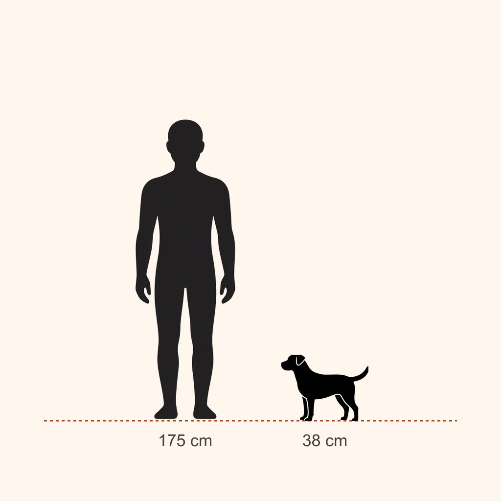 İnsan (175 cm) ile boy karşılaştırması