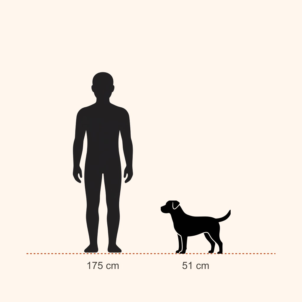 İnsan (175 cm) ile boy karşılaştırması