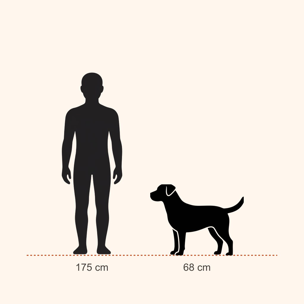 Irish Setter için yaklaşık boy karşılaştırması